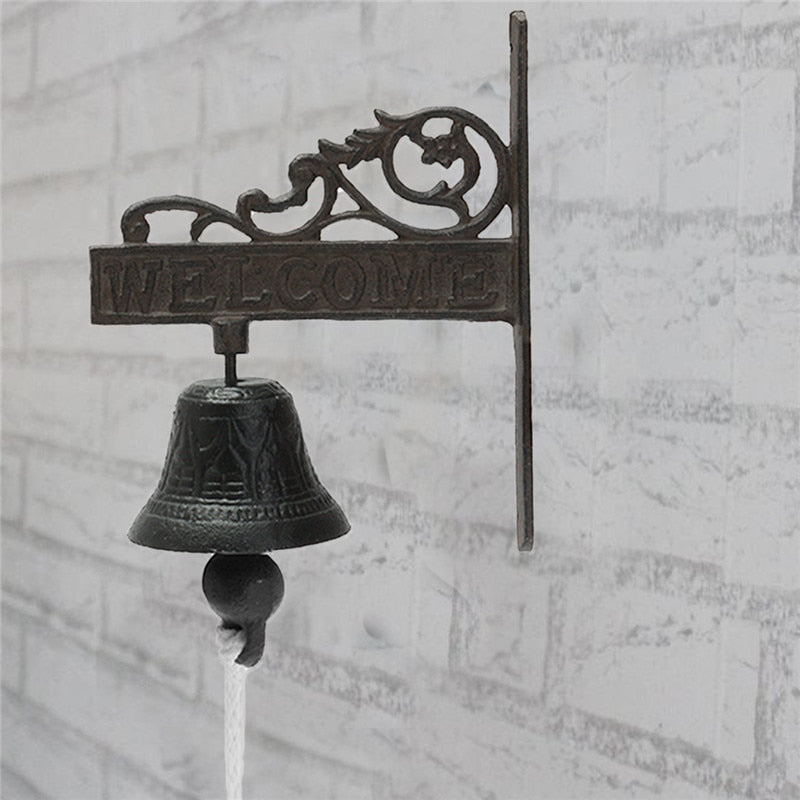 Vintage Cast Iron Wall Mounted Bell by HitMyNeed
