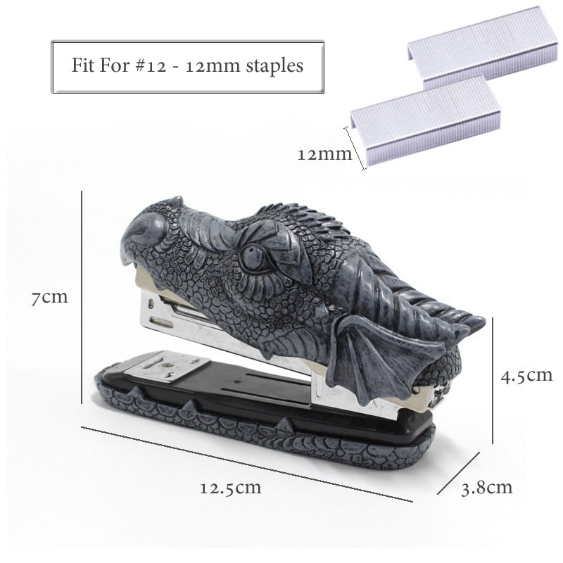 Vintage Dragon Head Stapler with Staples Set by HitMyNeed