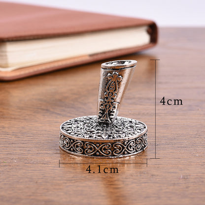 Vintage European Stainless Steel Quill Pen Stand by HitMyNeed