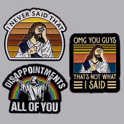 Vintage I Never Said That Jesus Enamel Lapel Pin by HitMyNeed