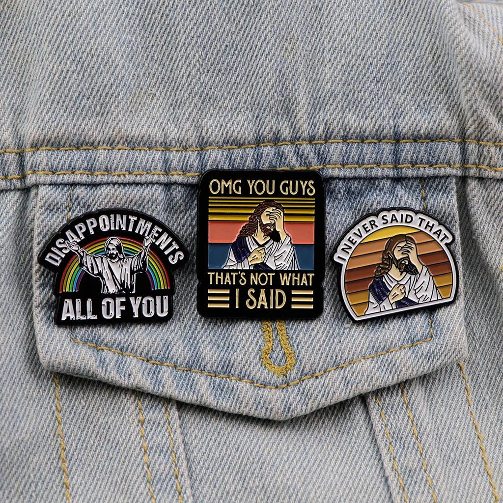 Vintage I Never Said That Jesus Enamel Lapel Pin by HitMyNeed