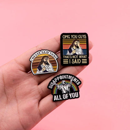 Vintage I Never Said That Jesus Enamel Lapel Pin by HitMyNeed