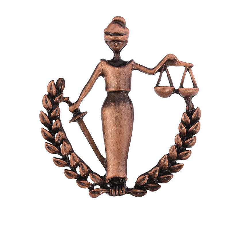 Vintage Lady Justice Lawyer Brooch Pin by HitMyNeed
