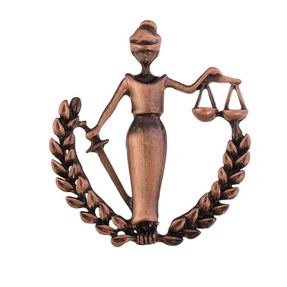 Vintage Lady Justice Lawyer Brooch Pin by HitMyNeed