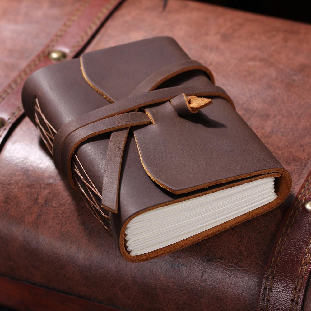 Vintage Leather Journal Notebook, Unlined, 320 Pages by HitMyNeed