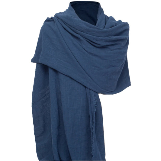 Vintage Medieval Hooded Scarf Cloak for Cosplay blue 150cm by HitMyNeed