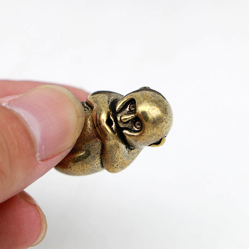 Vintage Monkey Mini Brass Incense Burner by HitMyNeed