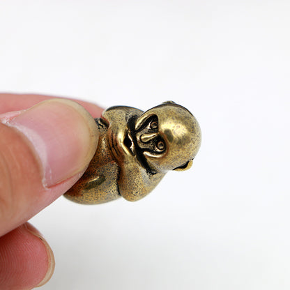 Vintage Monkey Mini Brass Incense Burner by HitMyNeed