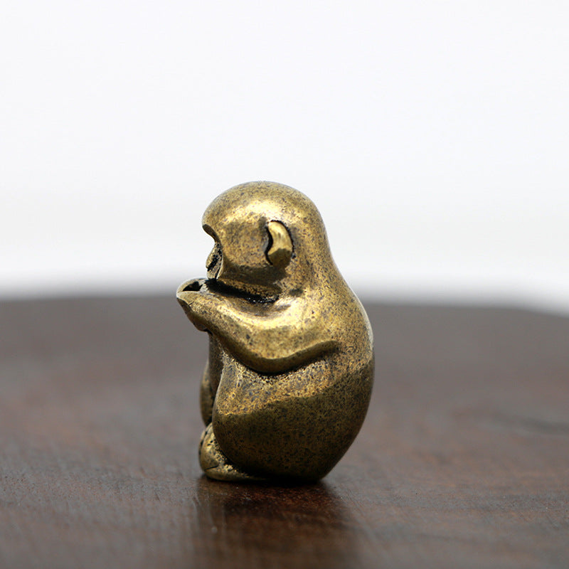 Vintage Monkey Mini Brass Incense Burner by HitMyNeed