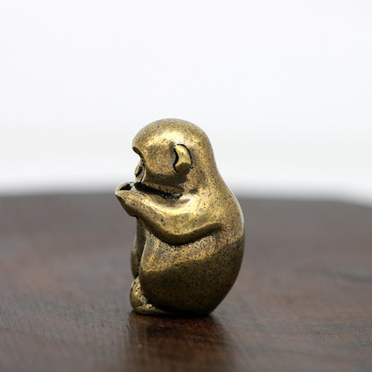Vintage Monkey Mini Brass Incense Burner by HitMyNeed