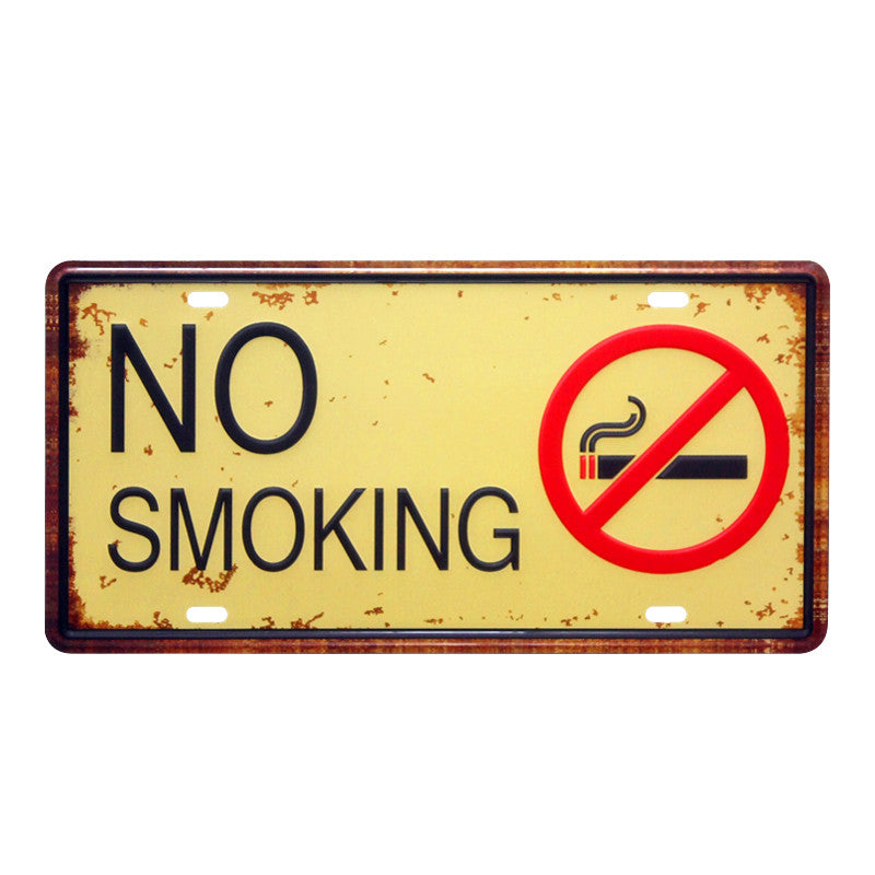 Vintage No Smoking Metal Sign 15 x 30 cm by HitMyNeed