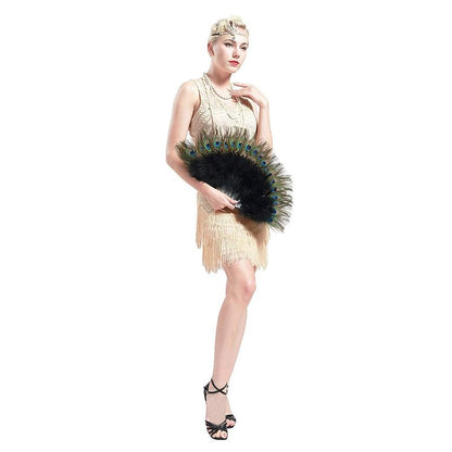 Vintage Peacock Feather Fan for Gatsby Parties by HitMyNeed
