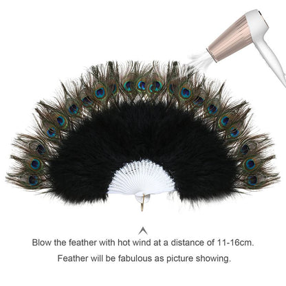 Vintage Peacock Feather Fan for Gatsby Parties by HitMyNeed