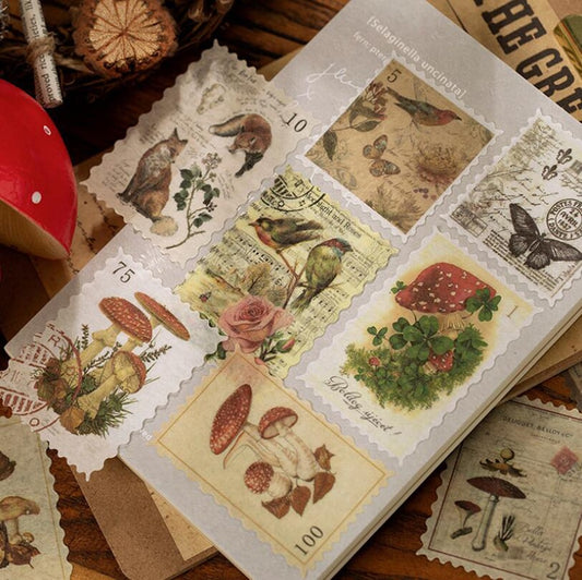 Vintage Postage Sticker Set (60 Pcs) by HitMyNeed