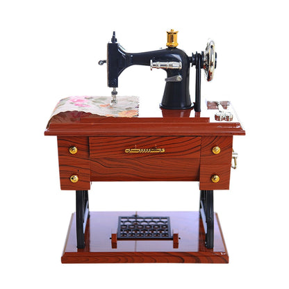 Vintage Sewing Machine Music Box with Moving Parts by HitMyNeed