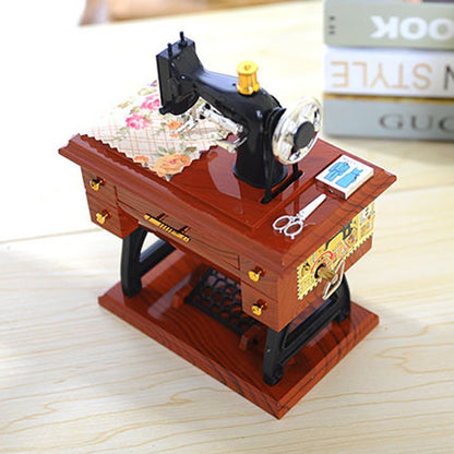 Vintage Sewing Machine Music Box with Moving Parts by HitMyNeed