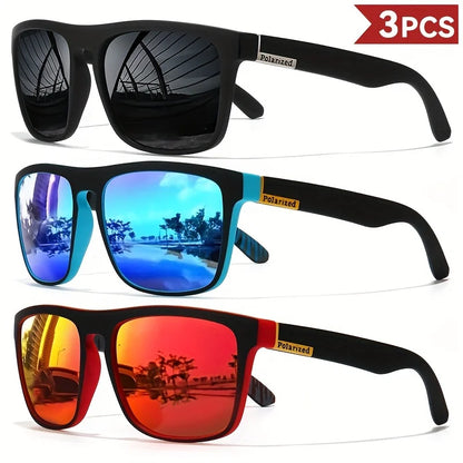 Vintage Square Polarized Sunglasses UV400 3pcs-2 by HitMyNeed
