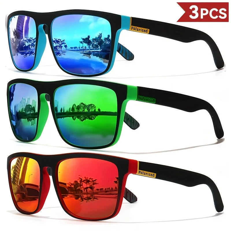 Vintage Square Polarized Sunglasses UV400 3pcs-3 by HitMyNeed
