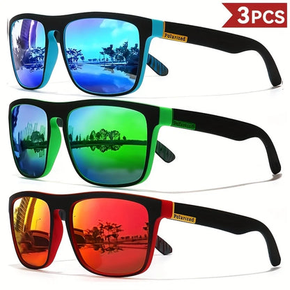 Vintage Square Polarized Sunglasses UV400 3pcs-3 by HitMyNeed