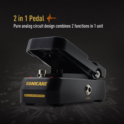 Vintage Style 2-in-1 Volume & Wah Expression Pedal 9V by HitMyNeed