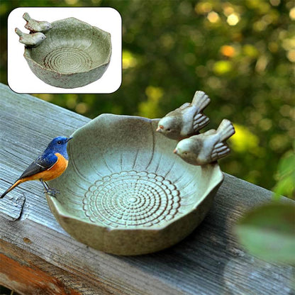 Vintage Style Ceramic Bird Bath Bowl by HitMyNeed