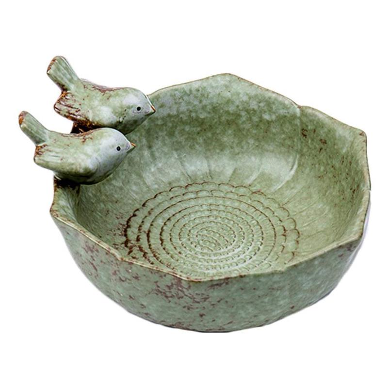 Vintage Style Ceramic Bird Bath Bowl by HitMyNeed