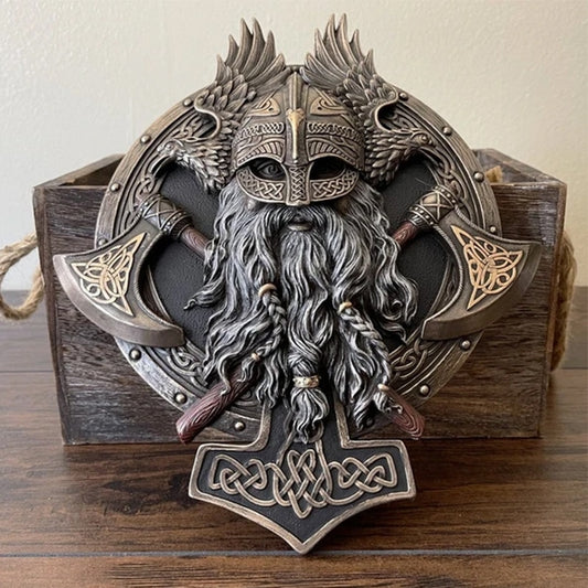 Vintage Viking Warrior Wall Decor Plaque by HitMyNeed