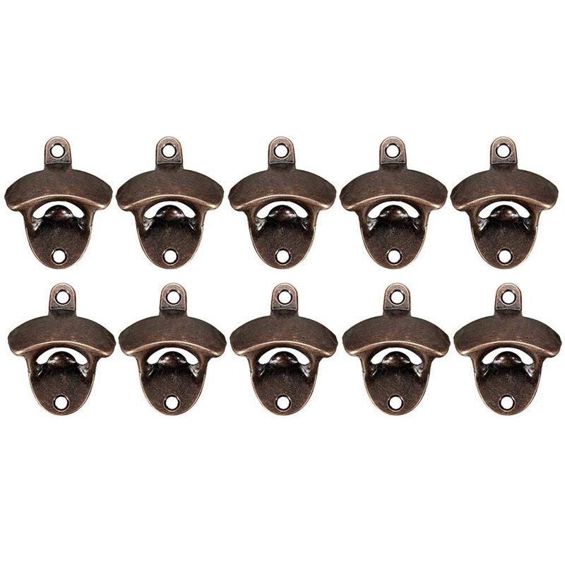 Vintage Wall Mounted Bottle Opener Set (10 Pack) by HitMyNeed