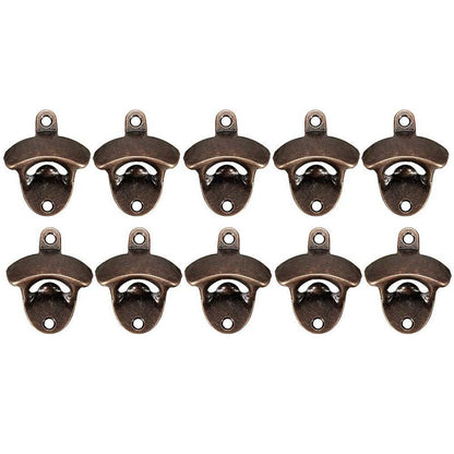 Vintage Wall Mounted Bottle Opener Set (10 Pack) by HitMyNeed