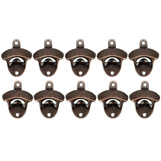 Vintage Wall Mounted Bottle Opener Set (10 Pack) by HitMyNeed