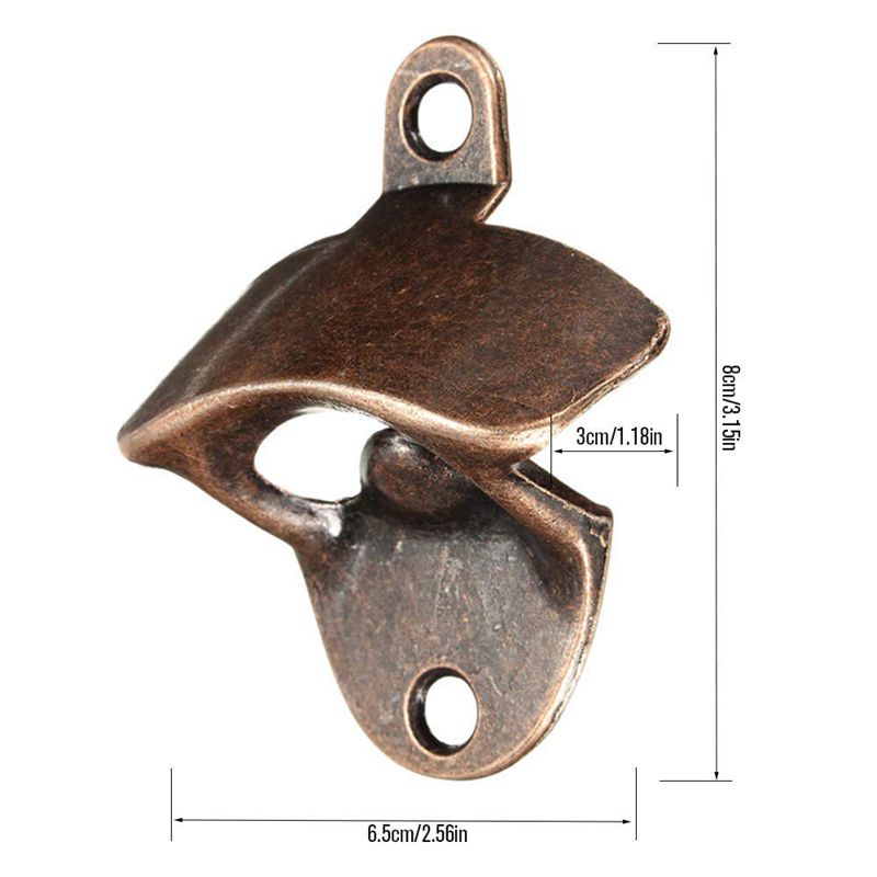 Vintage Wall Mounted Bottle Opener Set (10 Pack) by HitMyNeed