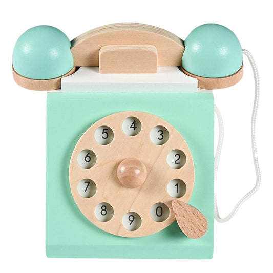 Vintage Wooden Toy Phone for Kids by HitMyNeed