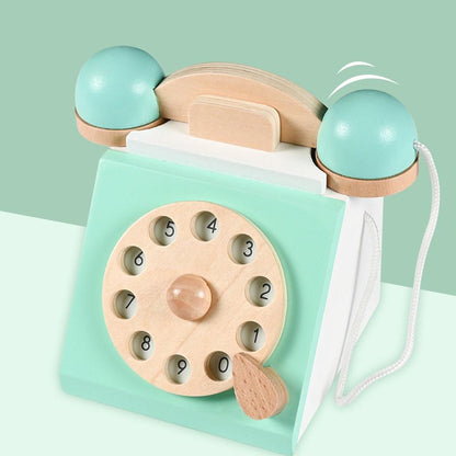 Vintage Wooden Toy Phone for Kids by HitMyNeed