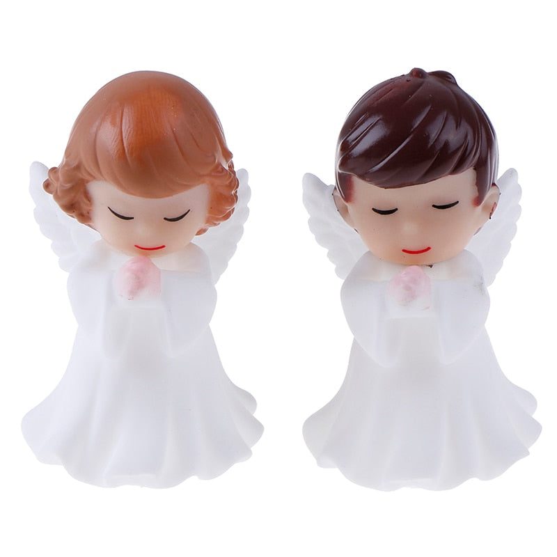 Vinyl Angel Figurine Set for Home & Event Decor (2 pcs) by HitMyNeed