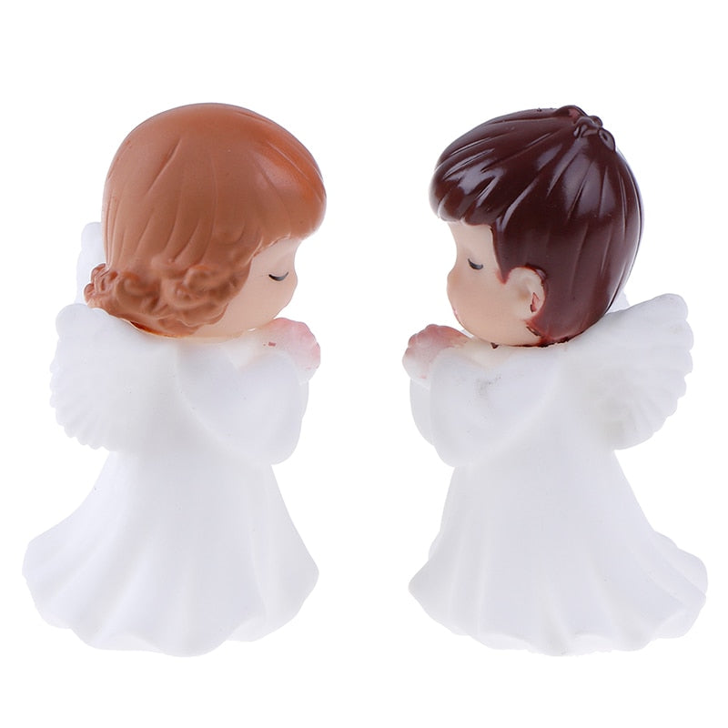 Vinyl Angel Figurine Set for Home & Event Decor (2 pcs) by HitMyNeed