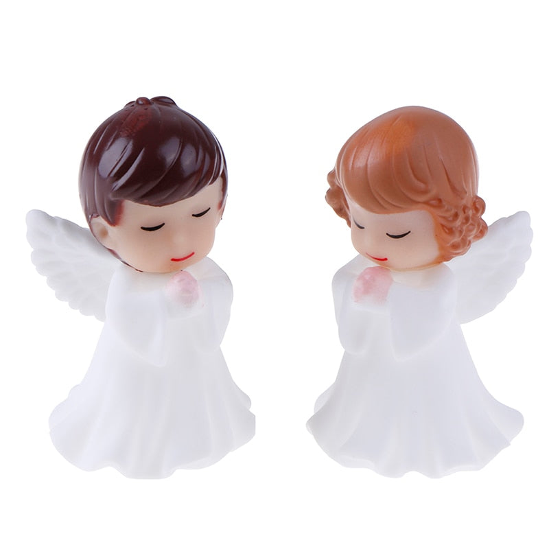Vinyl Angel Figurine Set for Home & Event Decor (2 pcs) by HitMyNeed
