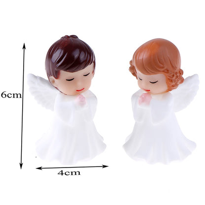 Vinyl Angel Figurine Set for Home & Event Decor (2 pcs) by HitMyNeed