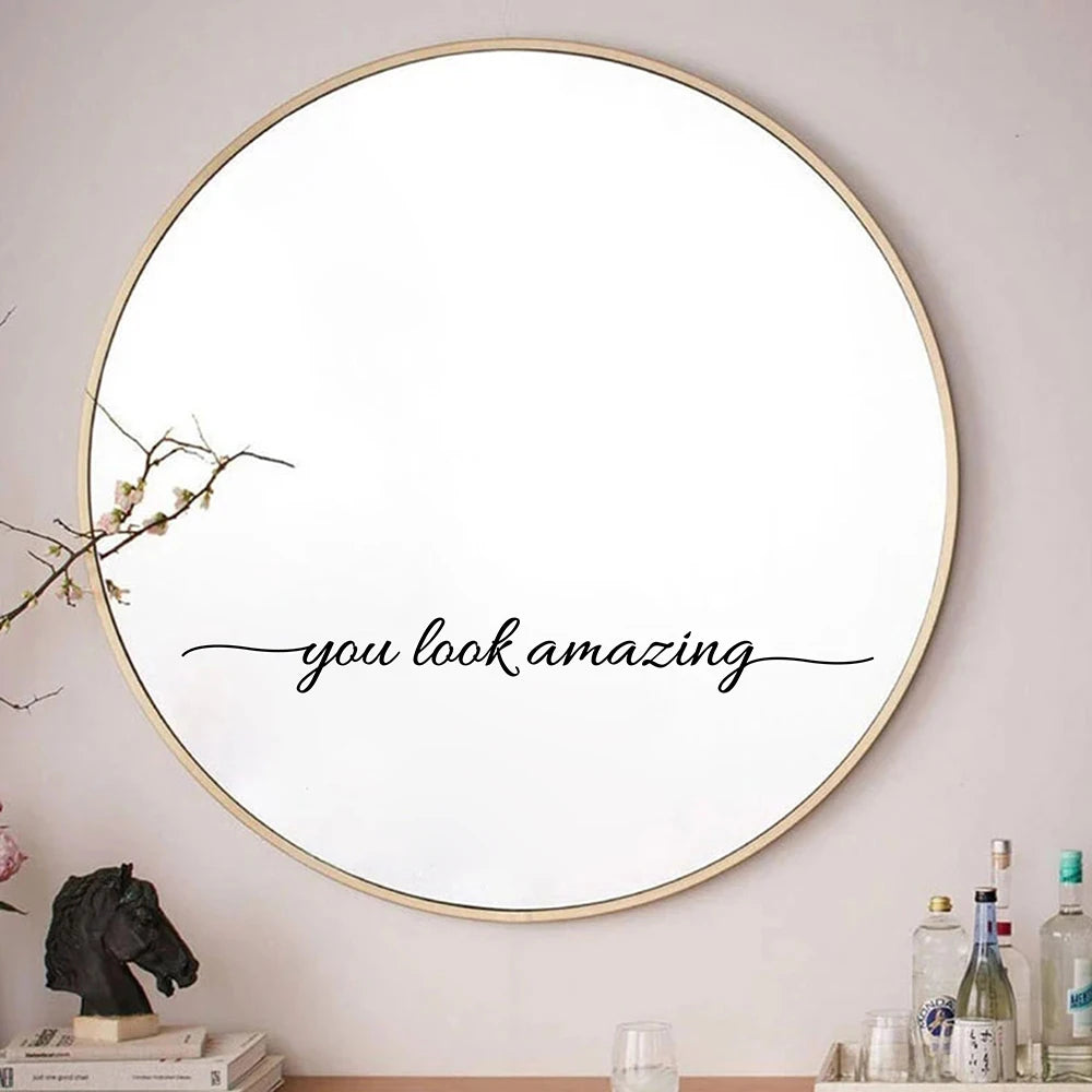 Vinyl Mirror Affirmation Sticker for Daily Positivity by HitMyNeed