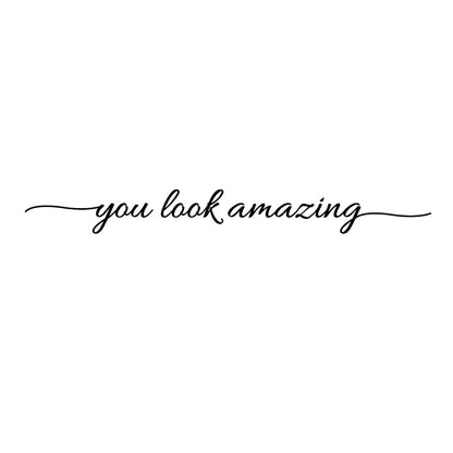 Vinyl Mirror Affirmation Sticker for Daily Positivity qt14137-black 56x5-cm by HitMyNeed