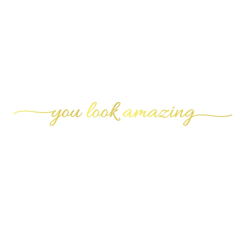Vinyl Mirror Affirmation Sticker for Daily Positivity qt14137-gold 56x5-cm by HitMyNeed