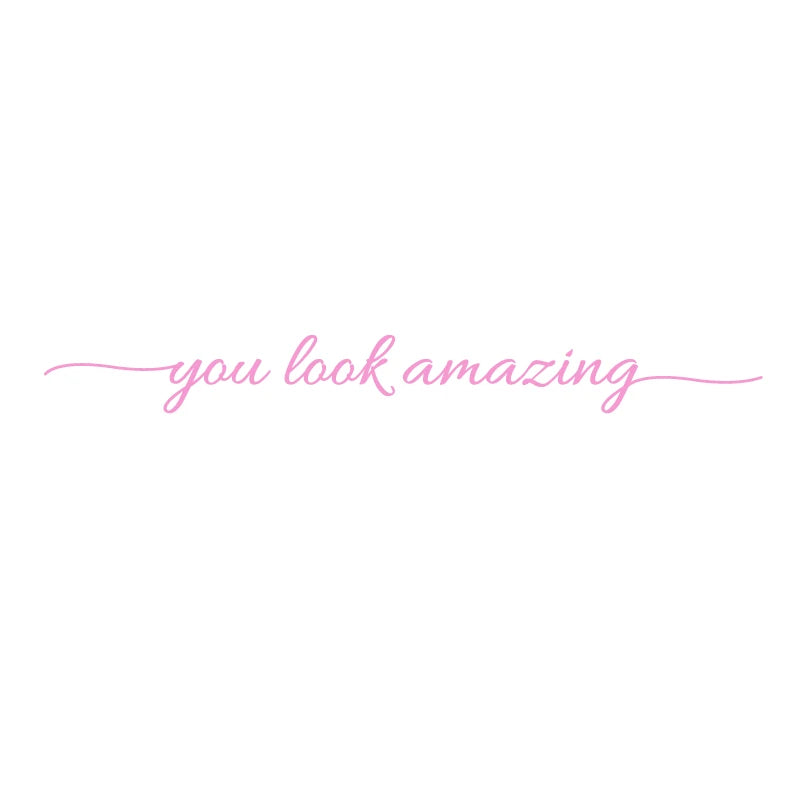 Vinyl Mirror Affirmation Sticker for Daily Positivity qt14137-soft-pink 56x5-cm by HitMyNeed