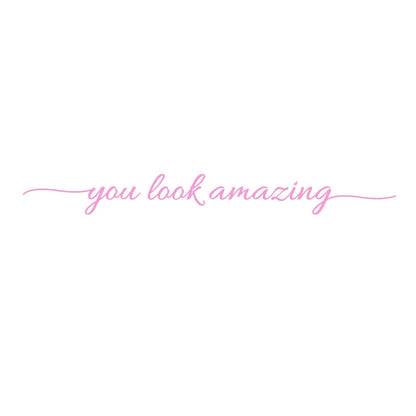 Vinyl Mirror Affirmation Sticker for Daily Positivity qt14137-soft-pink 56x5-cm by HitMyNeed