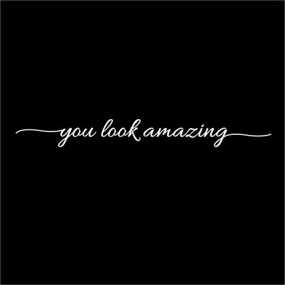 Vinyl Mirror Affirmation Sticker for Daily Positivity qt14137-white 56x5-cm by HitMyNeed