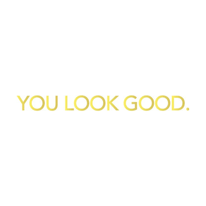 Vinyl Mirror Affirmation Sticker for Daily Positivity qt14138-gold 56x5-cm by HitMyNeed