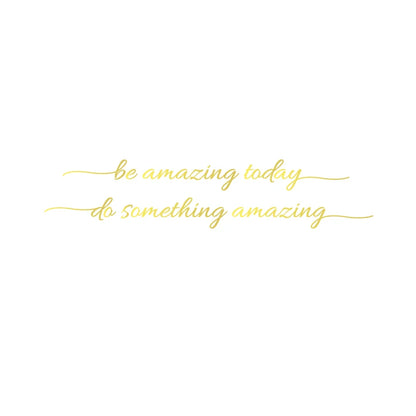 Vinyl Mirror Affirmation Sticker for Daily Positivity qt14139-gold 56x5-cm by HitMyNeed