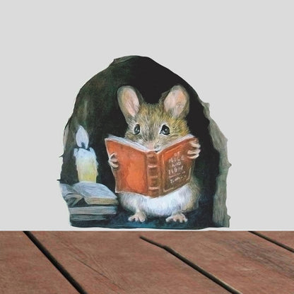 Vinyl Mouse Hole Wall Stickers, 5-Pack by HitMyNeed