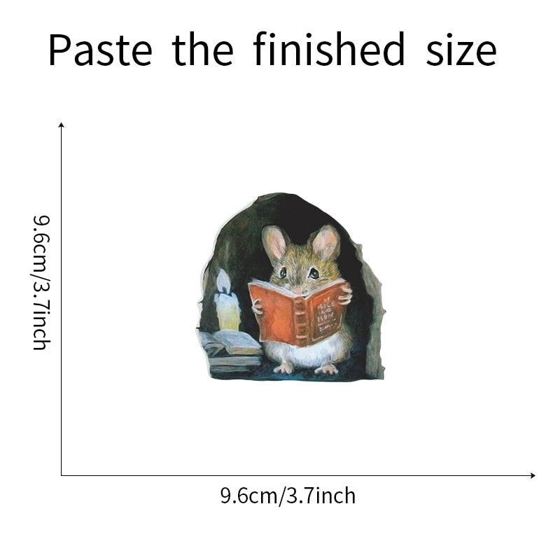 Vinyl Mouse Hole Wall Stickers, 5-Pack by HitMyNeed