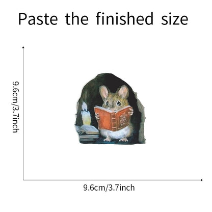 Vinyl Mouse Hole Wall Stickers, 5-Pack by HitMyNeed