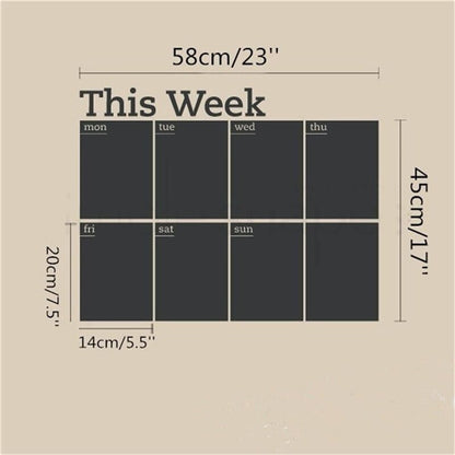 Vinyl Weekly Wall Planner Wall Sticker by HitMyNeed