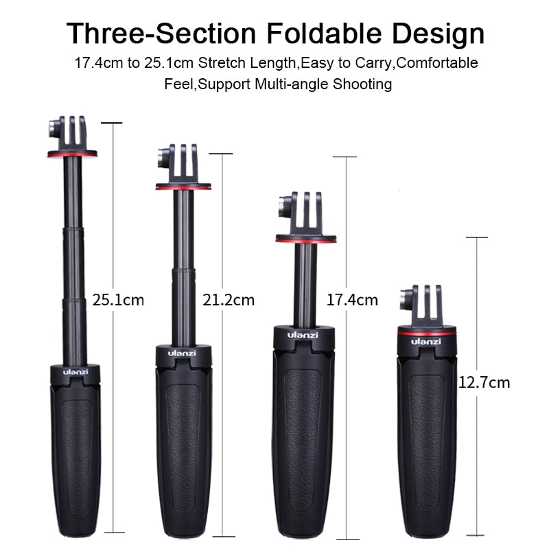 Vlog Tripod & Selfie Stick for Action Cameras by HitMyNeed
